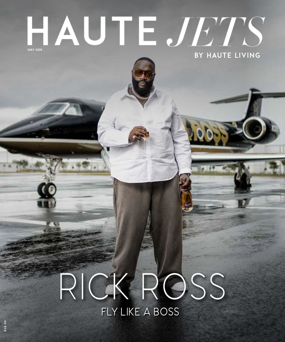 Haute Jets Magazine cover featuring Rick Ross — Fly Like a Boss