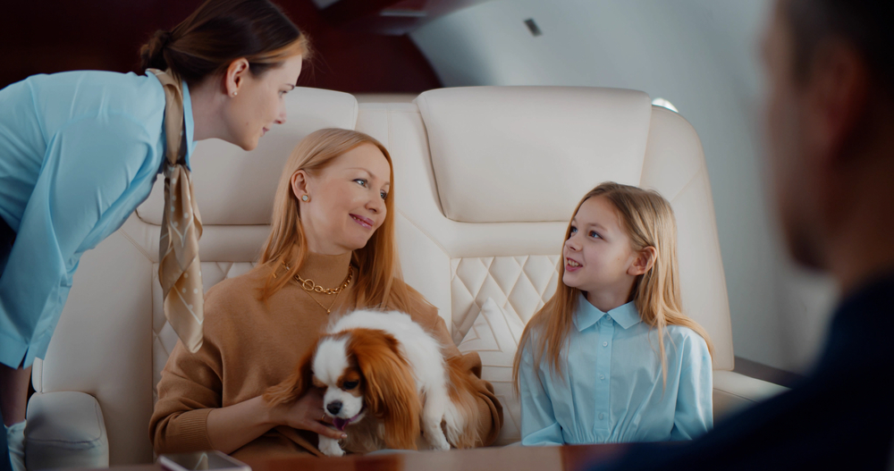 Fly with pets on a private jet — pet-friendly charter flights with no breed restrictions