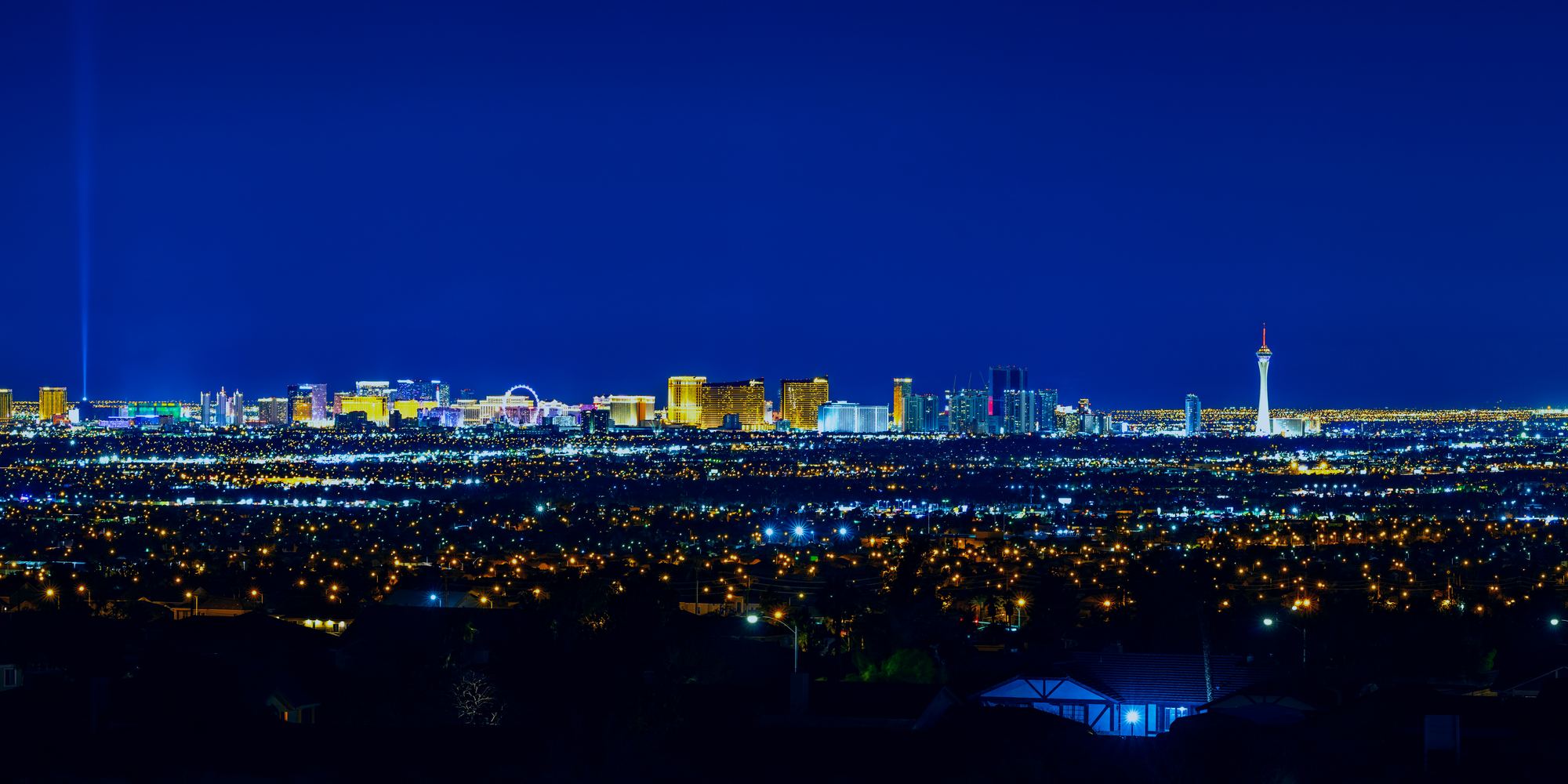 Las Vegas Strip skyline at night