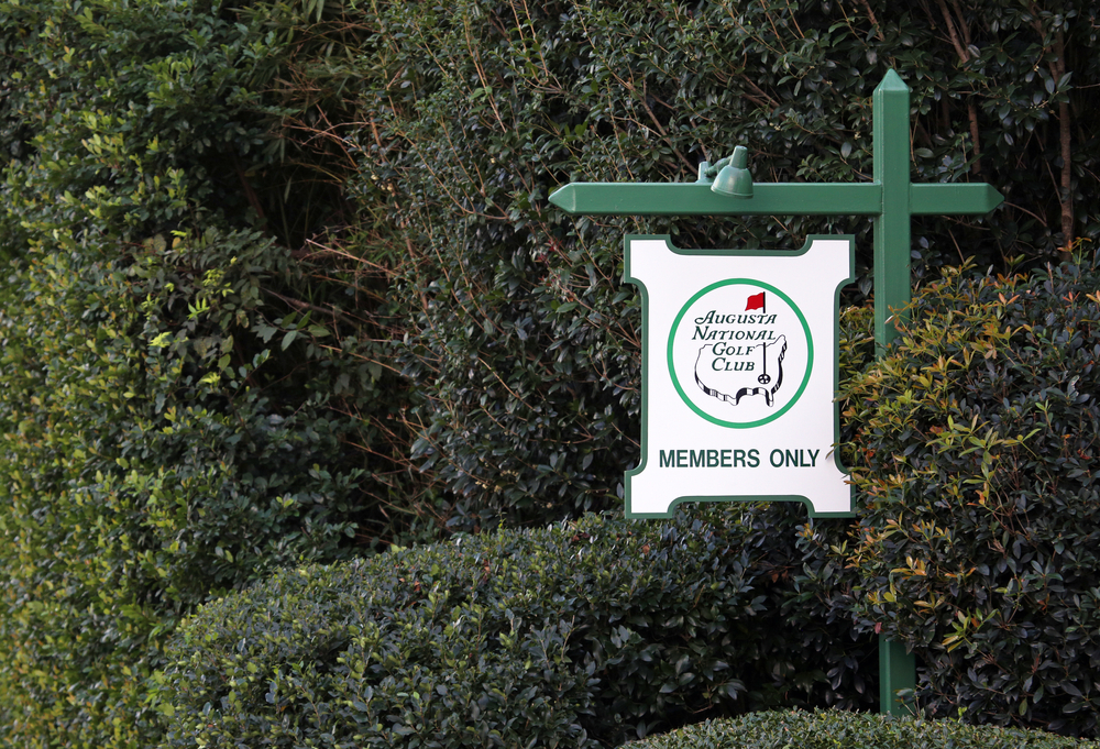 Augusta National Golf Club Members Only entrance sign