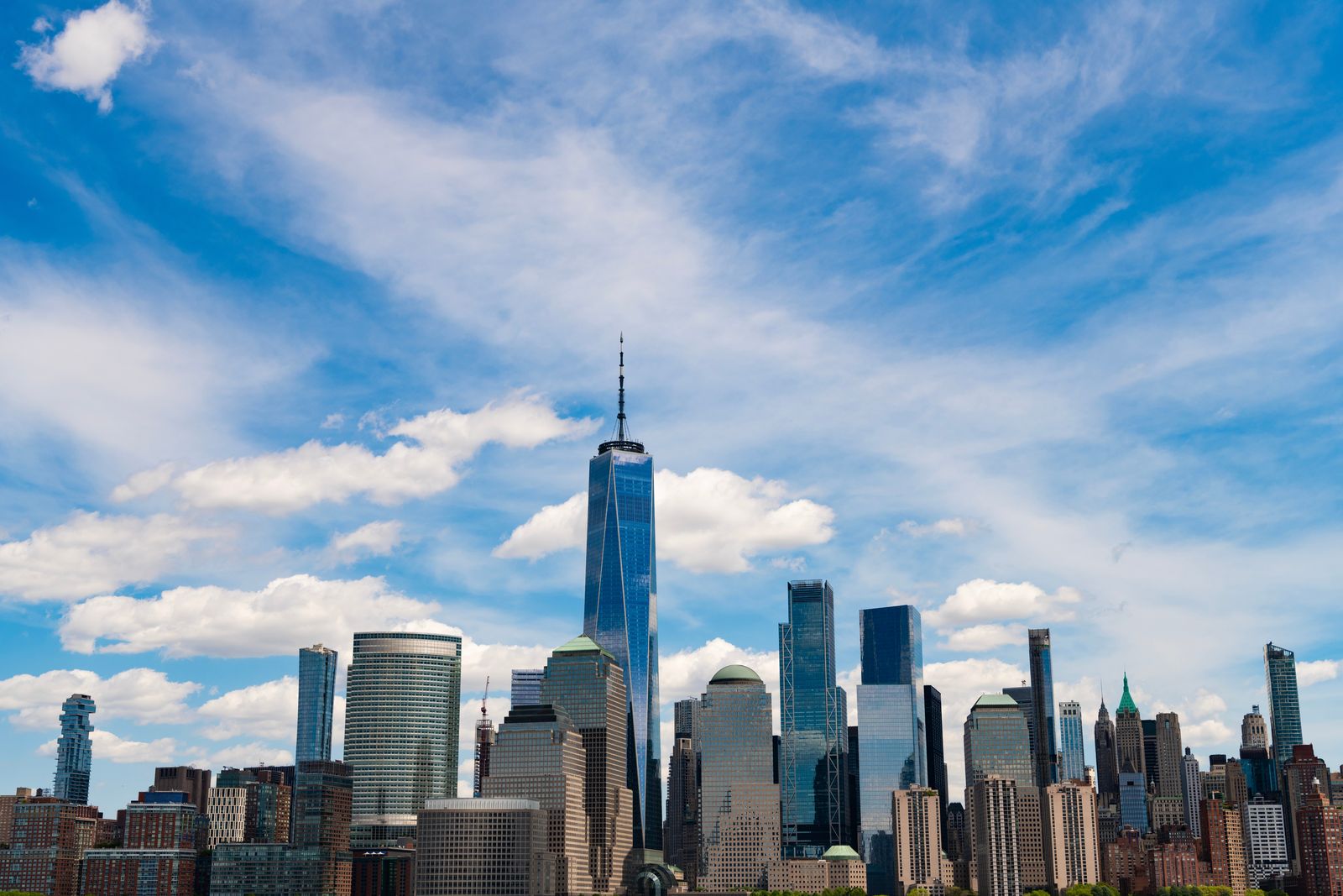 Lower Manhattan skyline with One World Trade Center, New York